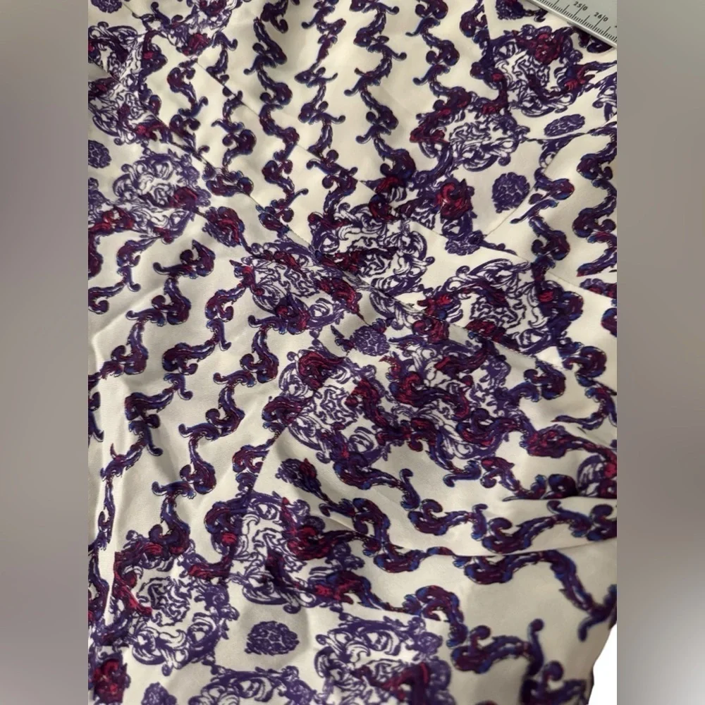 Rebecca Minkoff Silk Sheath Dress Cream Pink Purple 2